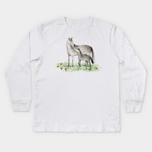 Mare & Foal Kids Long Sleeve T-Shirt